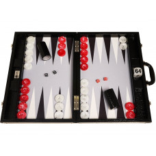 Backgammon Board XL Wycliffe Brothers in Black-gray
