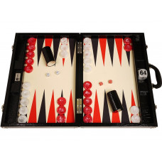 Backgammon Board XL Wycliffe Brothers in Black-cream