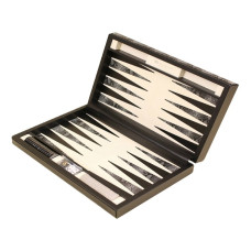 Backgammon set Classy M Genuine Leather in Black (4141)