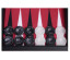 Backgammon-set XL Wycliffe Brothers Masters Väska i svart linne-skinn, rött fält