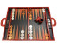Backgammon Set Elegant L Genuine Leather in Red