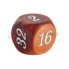 Doubling cube Pearl in Brown 30 mm (0110)