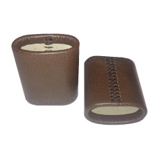 Backgammon Leather Dice Cups Oval in Brown