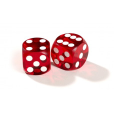 Official backgammon precision dice 13 mm Red