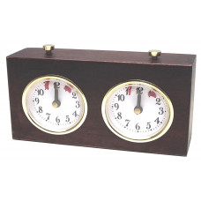 Chess clock BHB mechanical wooden case in brown