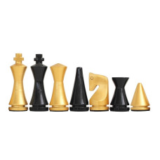 Modern Chessmen Glossy Golden KH 75 mm