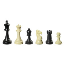 Chessmen plastic Nerva in Black and Ivory KH 95 mm