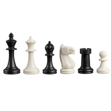 Chess Pieces Plastic Nerva in Black and White KH 77 mm