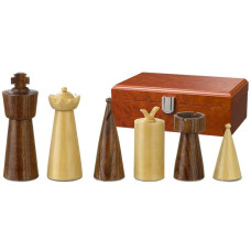Wooden Chessmen 90 mm Modern Style Galba