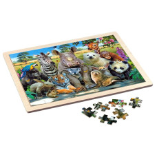 Puzzle wooden 48 pcs - Exotic Wildlife